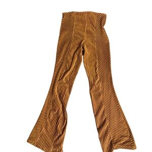 Free People Camel Ribbed Pants medium boho chic flowy